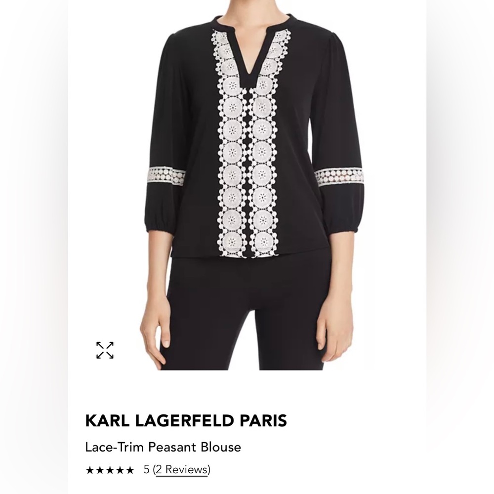 Karl Lagerfeld size S black and white blouse, good condition!
